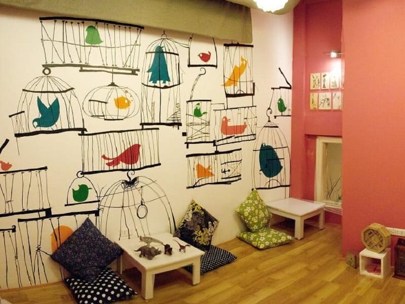 trang trí quán trà sữa dễ thương