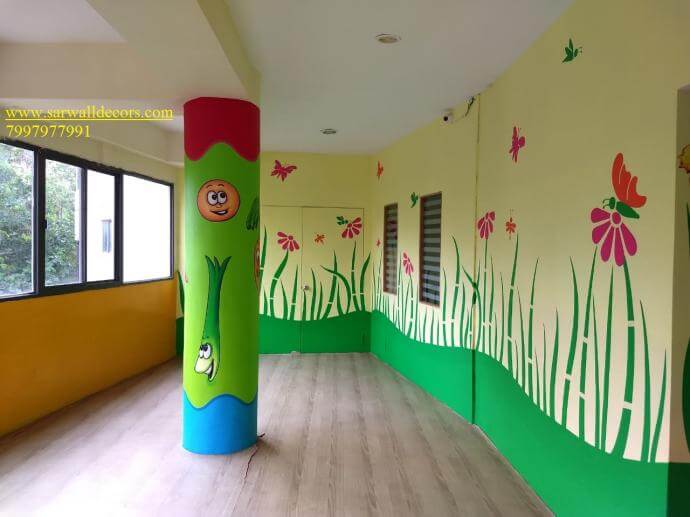 vẽ tranh tường trường mầm non đẹp
