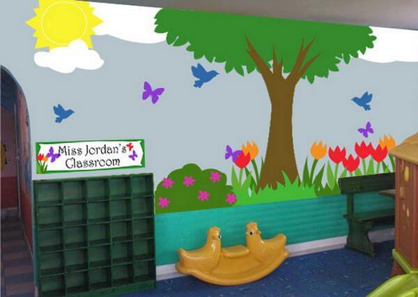 vẽ tranh tường trường mầm non đẹp