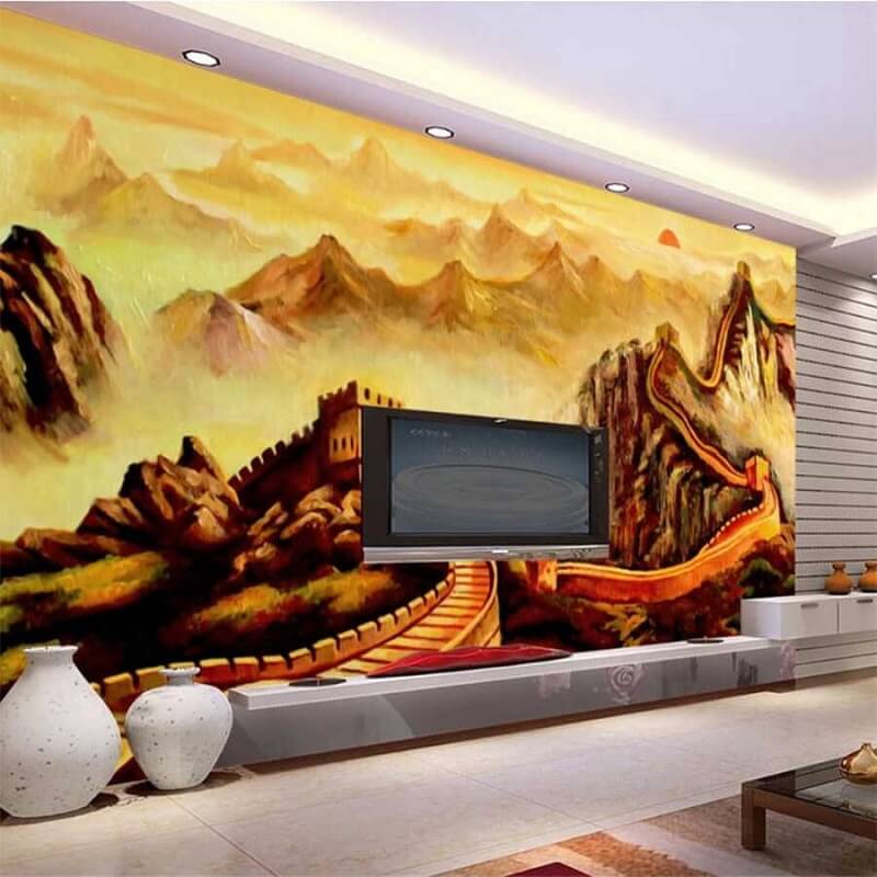 Vẽ tranh tường Mỹ Thuật Sen Việt 50 Mẫu Vẽ Tranh Tường 2D-3D Phòng Khách Đẹp Ưa Chuộng 79 vẽ tranh tường phòng khách đẹp