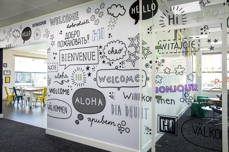 vẽ tranh tường văn phòng đẹp