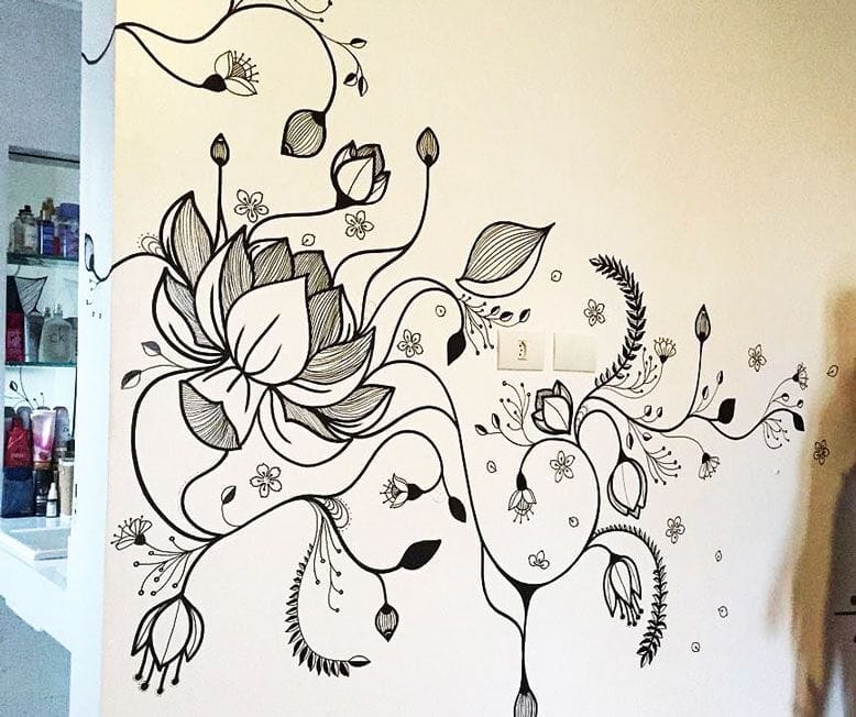 vẽ tranh tường quán trà sữa đẹp