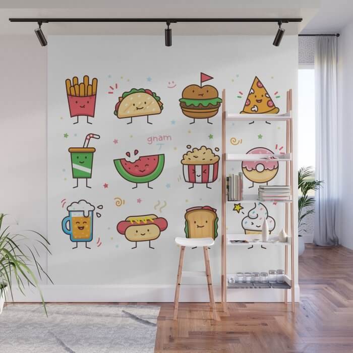 vẽ tranh tường nhà hàng đẹp