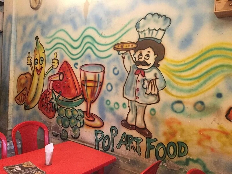 vẽ tranh tường nhà hàng đẹp