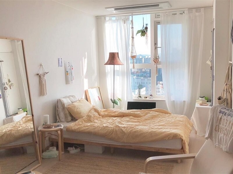 trang trí phòng ngủ kiểu Hàn Quốc đẹp hút hồn + lạ mắt