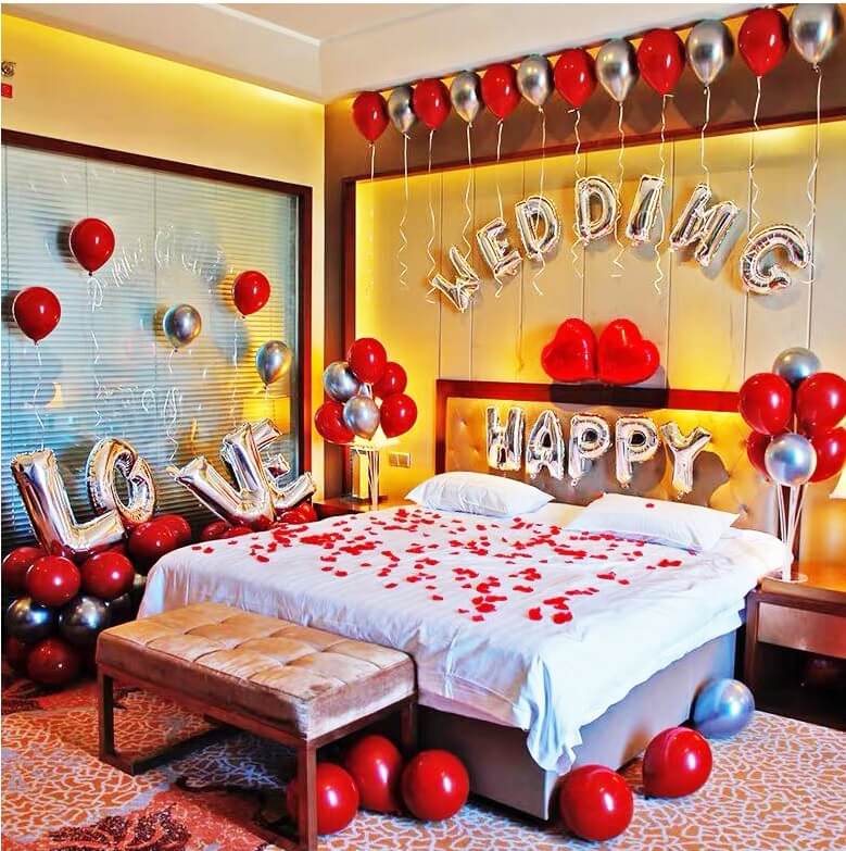 Vẽ tranh tường Mỹ Thuật Sen Việt 7 Ý Tưởng Trang Trí Phòng Tân Hôn Trở Nên Lãng Mạn & Lưu Luyến 10 Trang trí phòng tân hôn