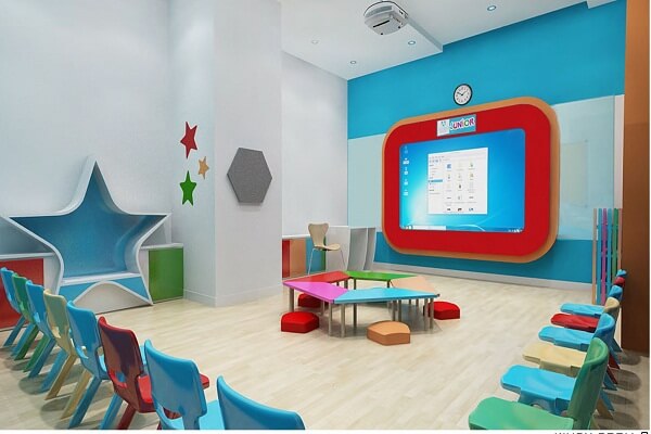 Vẽ tranh tường Mỹ Thuật Sen Việt 9 Ý Tưởng Trang Trí Trung Tâm Tiếng Anh Ấn Tượng-Hiện Đại 18 trang trí trung tâm tiếng anh
