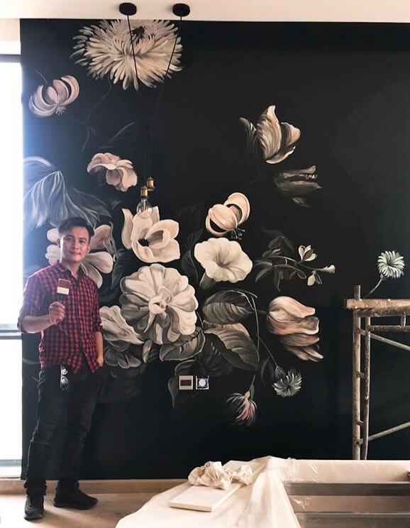 Vẽ tranh tường Mỹ Thuật Sen Việt 70 Mẫu Vẽ Tranh Tường Đẹp Theo 7 Không Gian 142 vẽ tranh tường đẹp