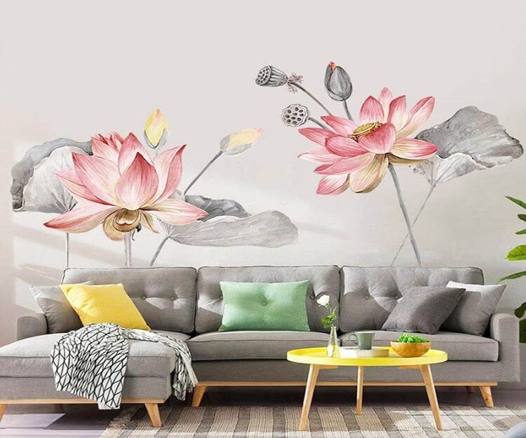 Vẽ tranh tường Mỹ Thuật Sen Việt 70 Mẫu Vẽ Tranh Tường Đẹp Theo 7 Không Gian 115 vẽ tranh tường đẹp