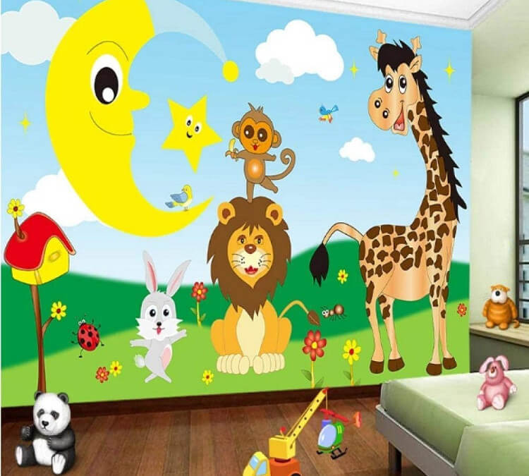 30 Mẫu Vẽ Tranh Tường Trường Mầm Non Tiểu Học Ngộ Nghĩnh