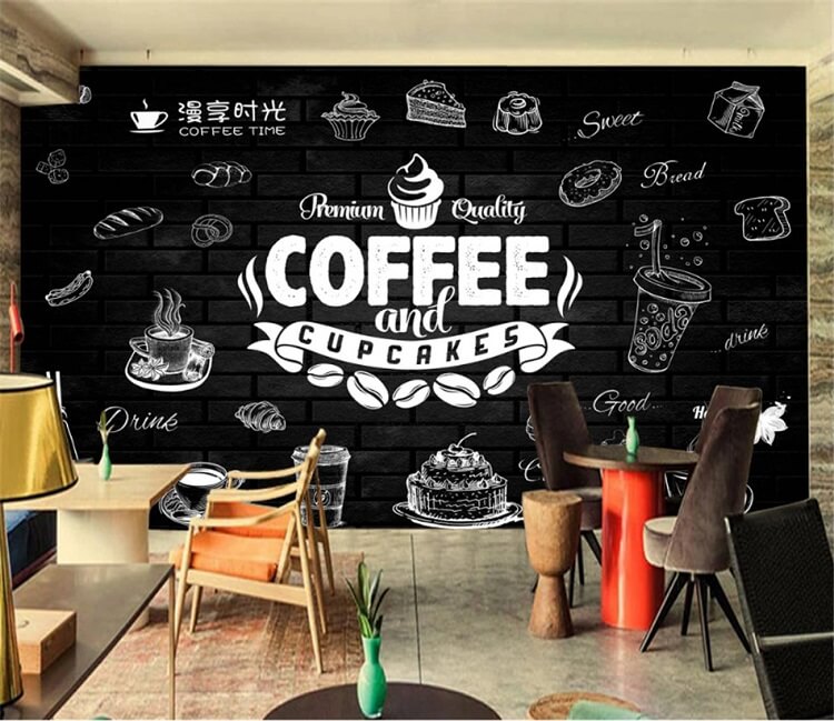 Vẽ tranh tường Mỹ Thuật Sen Việt 50 Mẫu Vẽ Tranh Tường Quán Cafe Theo 5 Chủ Đề Hot Nhất 55 vẽ tranh tường đen trắng đơn giản
