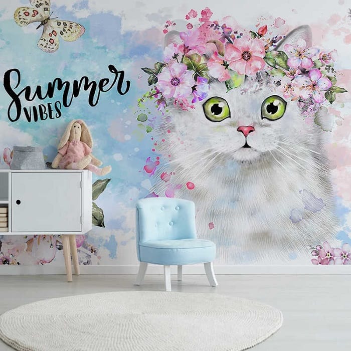 tranh vẽ tường cho bé gái