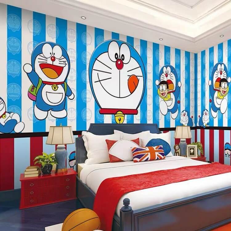 tranh vẽ tường doremon