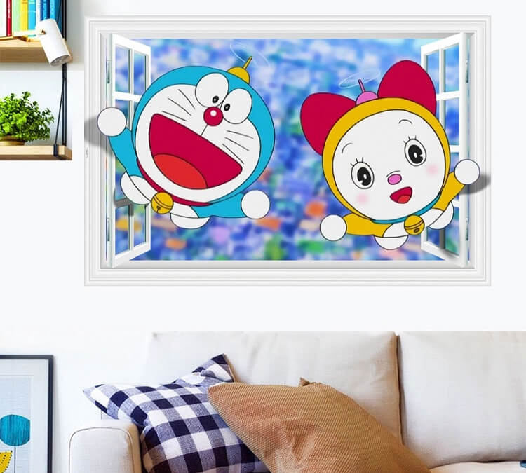 30 Mẫu Vẽ Tranh Tường Doremon Ngộ Nghĩnh Đáng Yêu