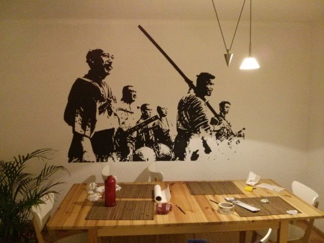 tranh vẽ tường phòng bếp