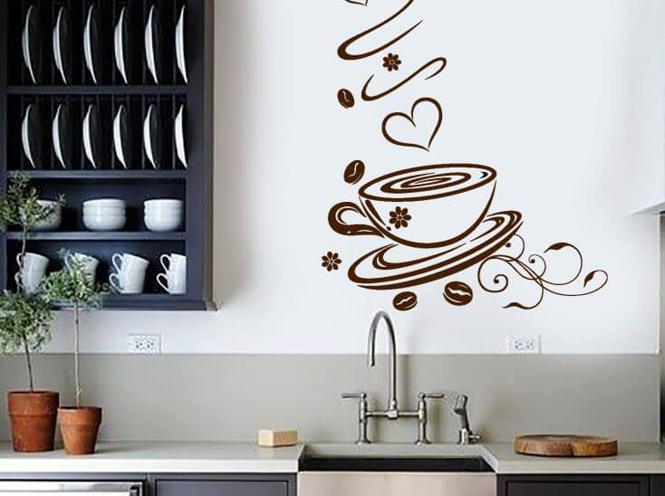 tranh vẽ tường phòng bếp