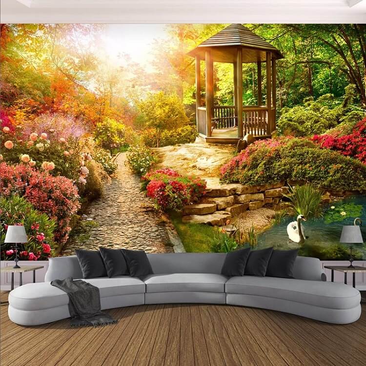 vẽ tranh tường 3D phong cảnh