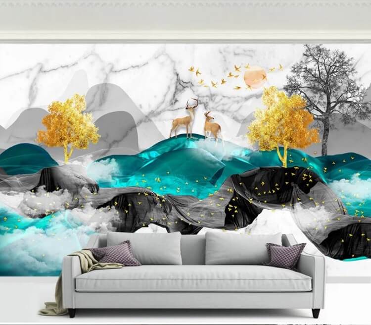 vẽ tranh tường 3D phong cảnh