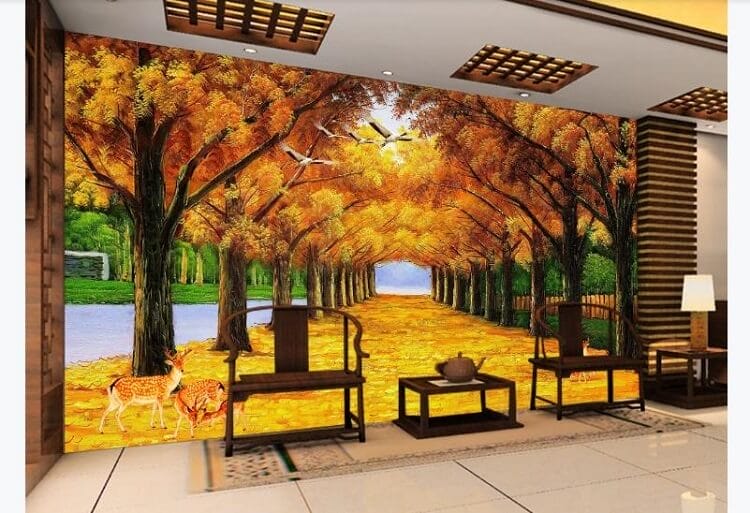 vẽ tranh tường 3D phong cảnh