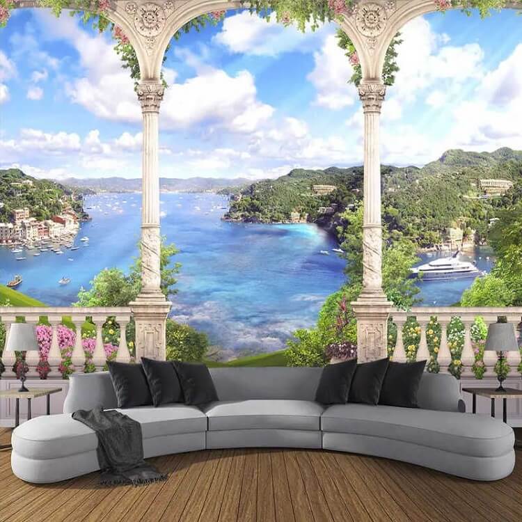 vẽ tranh tường 3D phong cảnh