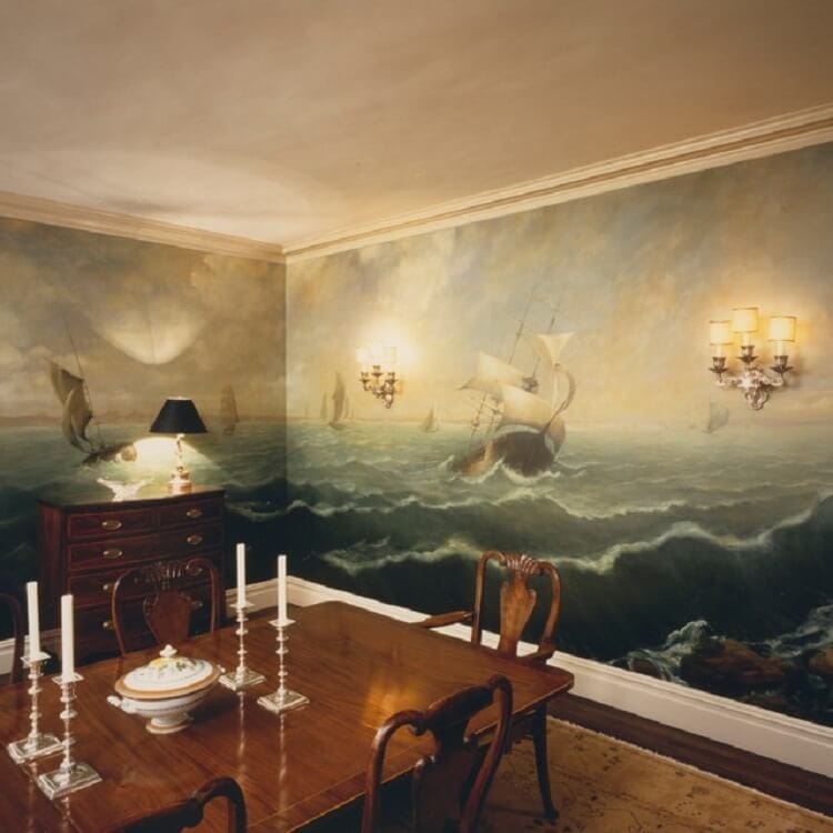 vẽ tranh tường 3D phong cảnh