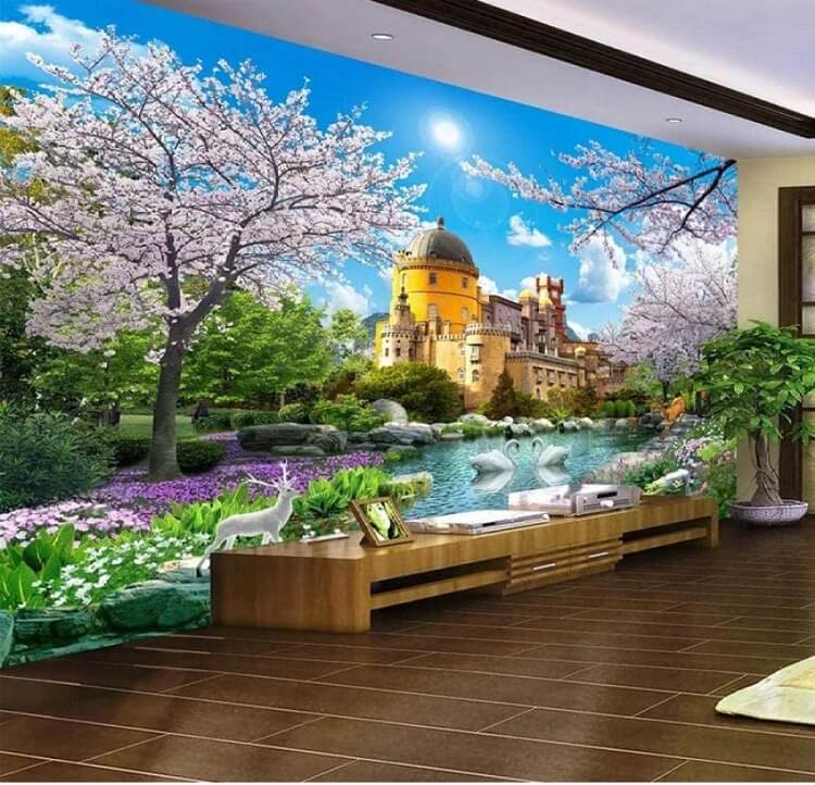 vẽ tranh tường 3D phong cảnh