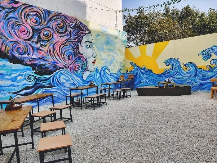 vẽ tranh tường đại dương