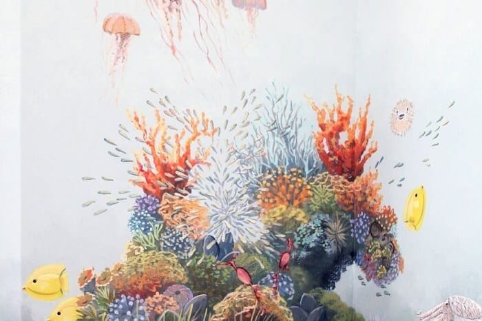 vẽ tranh tường đại dương