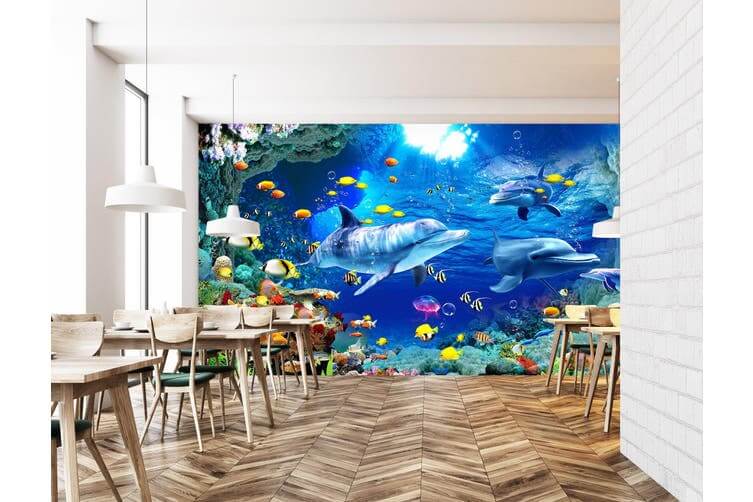 vẽ tranh tường đại dương