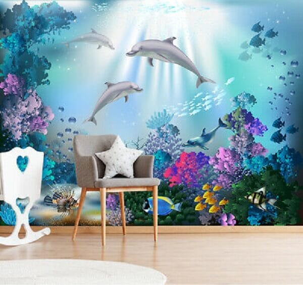 vẽ tranh tường đại dương