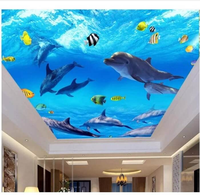 vẽ tranh tường đại dương