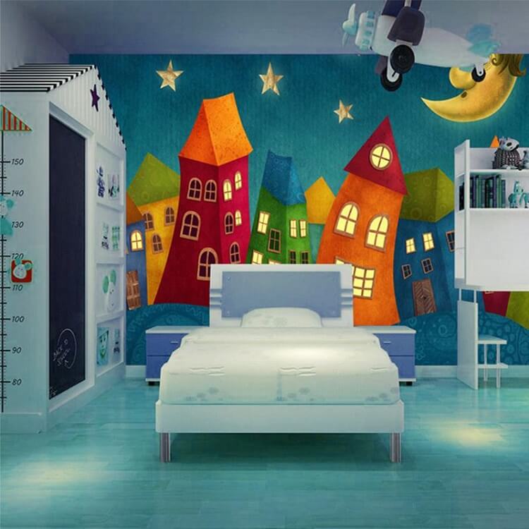 vẽ tranh tường 3D phòng ngủ