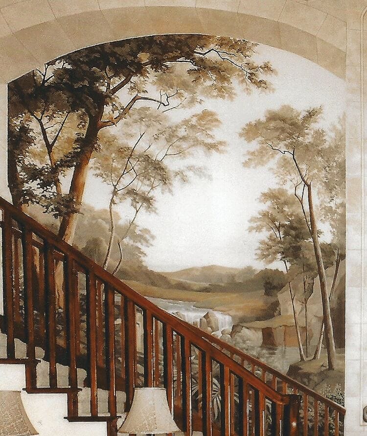 vẽ tranh tường cầu thang