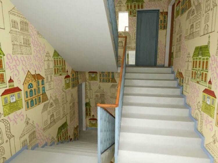 vẽ tranh tường cầu thang