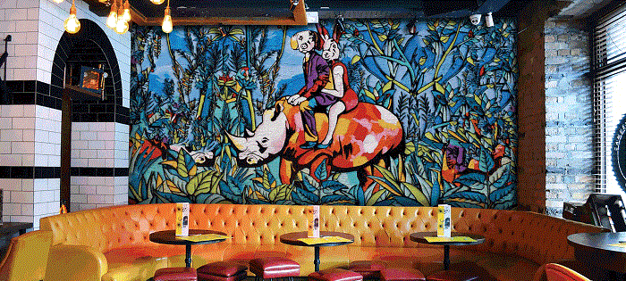 vẽ tranh tường con vật