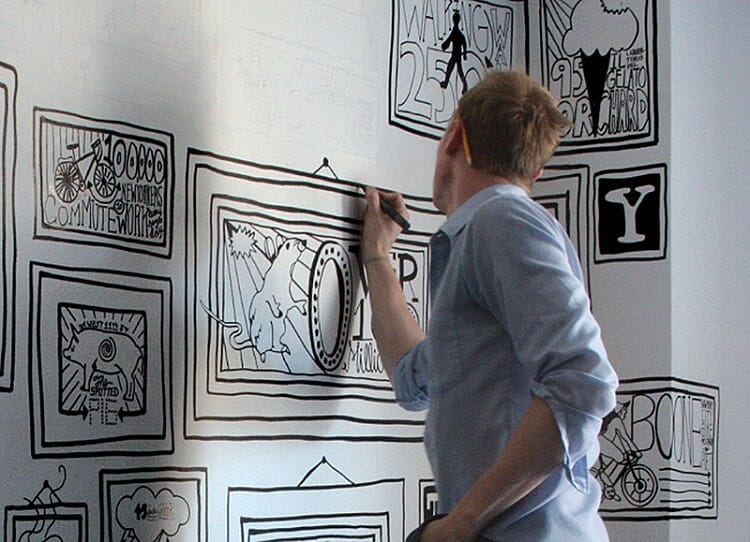 vẽ tranh tường khách sạn