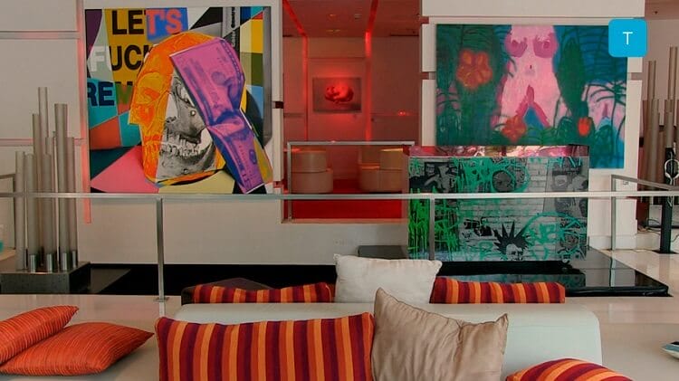 vẽ tranh tường khách sạn