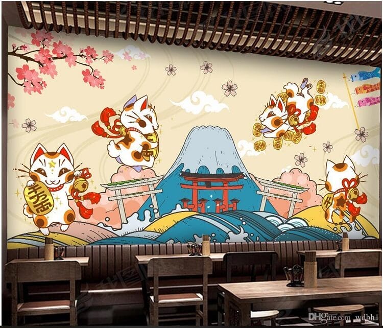 vẽ tranh tường quán ăn