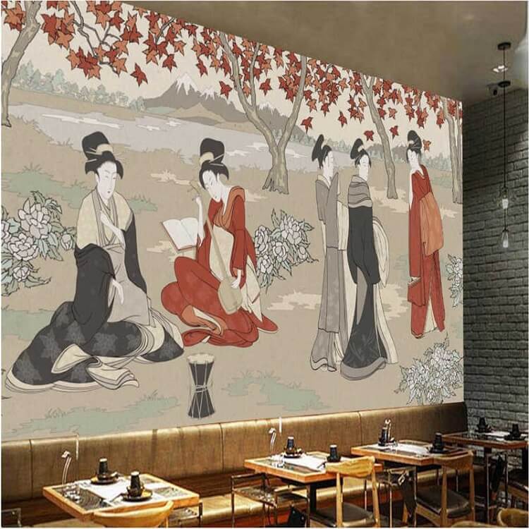 vẽ tranh tường quán ăn