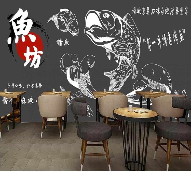 vẽ tranh tường quán ăn