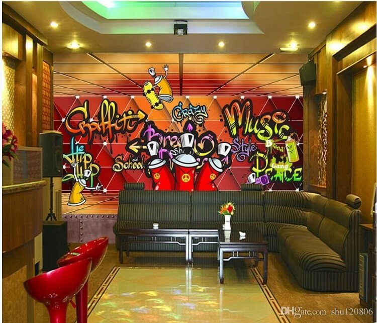 vẽ tranh tường quán karaoke