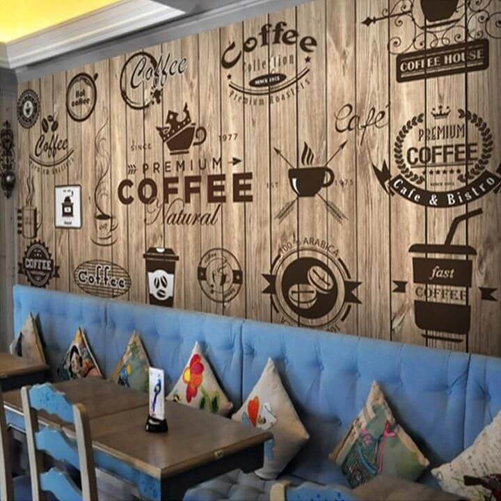 Vẽ tranh tường 3D quán cafe