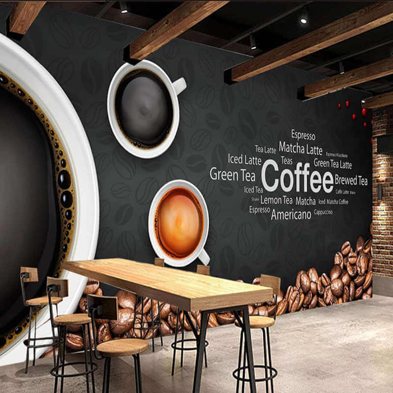 Vẽ tranh tường 3D quán cafe