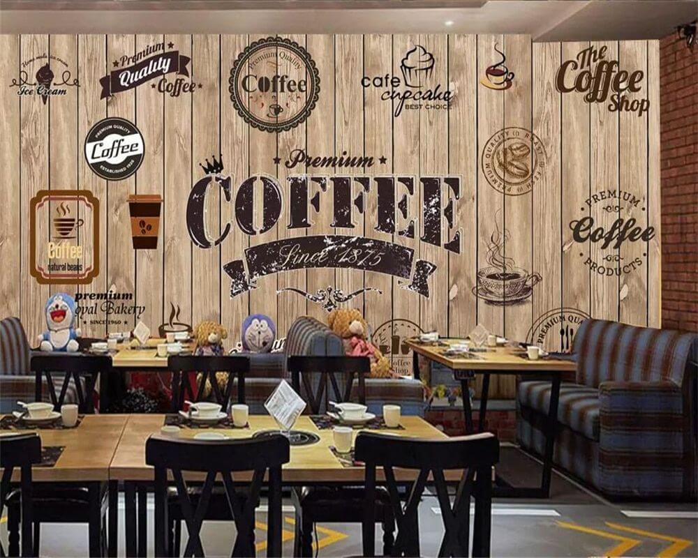 Vẽ tranh tường 3D quán cafe