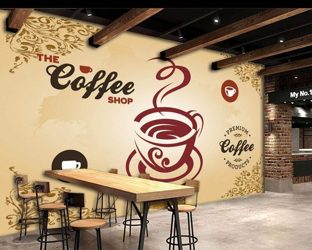 mẫu vẽ tranh tường quán cafe