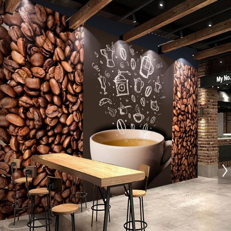 Vẽ tranh tường 3D quán cafe