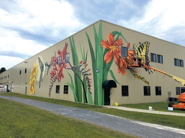 vẽ tranh tường sân vườn