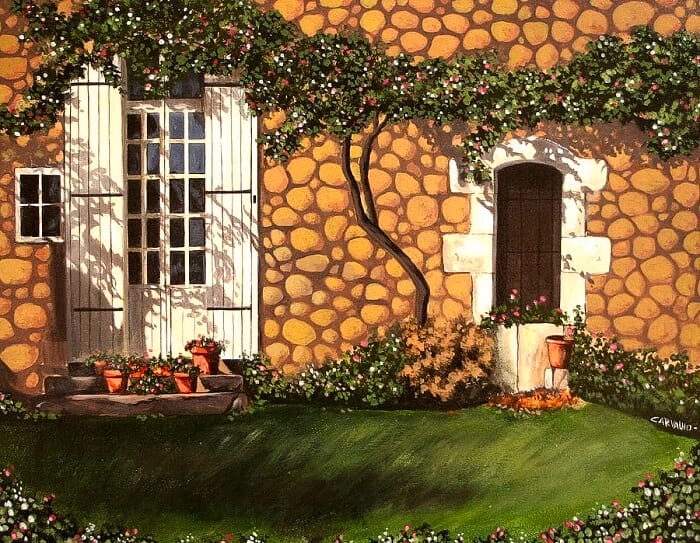 vẽ tranh tường sân vườn