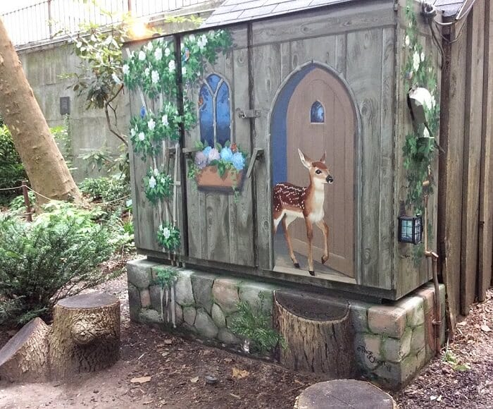 vẽ tranh tường sân vườn